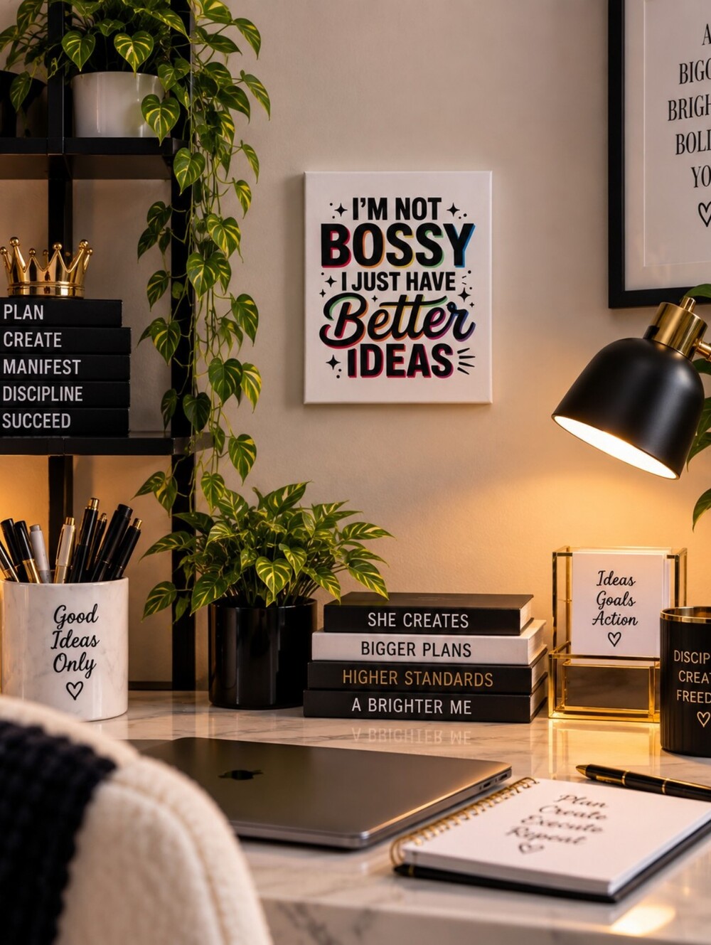 8x10 Motivational 'I'm Not Bossy I Just Have Better Ideas' Wall Art - Multicolor